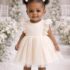 Robe Princesse Cérémonie Fille – Champagne Élégance